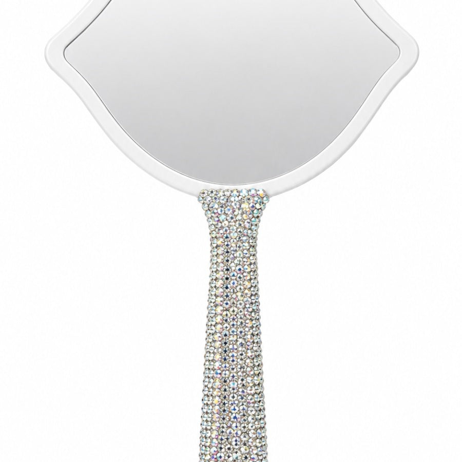 Lip-Shaped Diamanté Mirror (Luxury Handheld Lash Mirror)