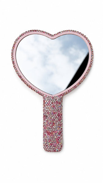 Crystal Heart Mirror (Luxury Handheld Lash Mirror)